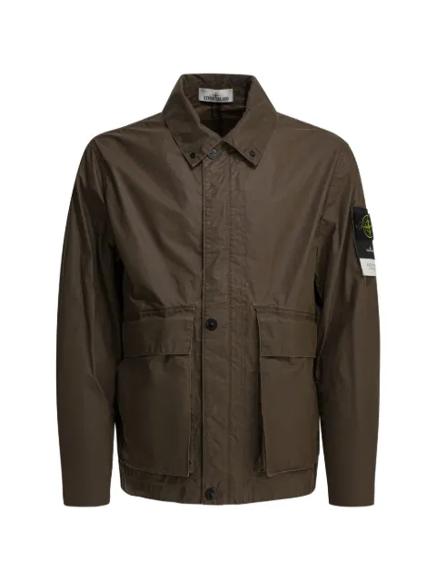 Stone Island 4100054 waxed pigment cotton tela jacket Brown L1S154100054S0290