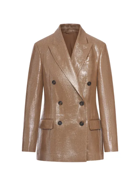 Brunello Cucinelli double-breasted blazer Neutrals ML5967091C7083