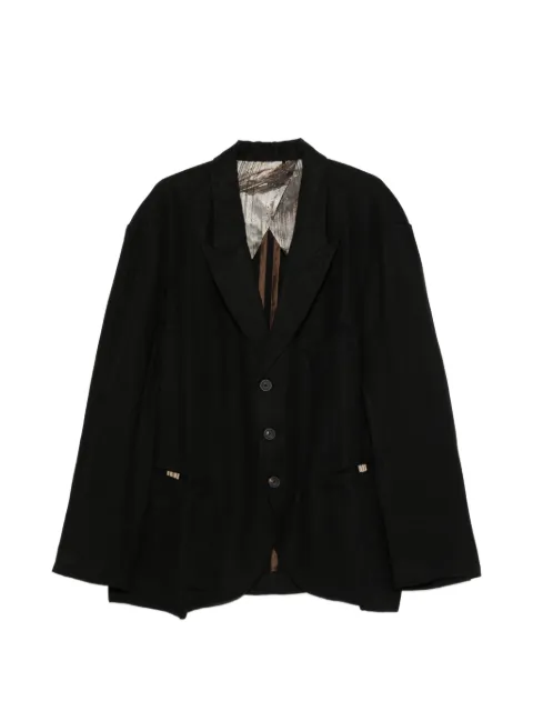 Ziggy Chen buttoned single-breasted suit jacket Black OM2610924