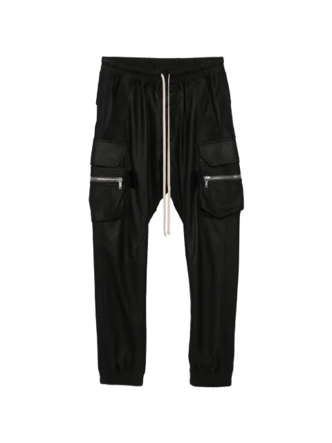 Rick Owens Mastodon Megacargo Leather trousers Black RU01F2396LBF