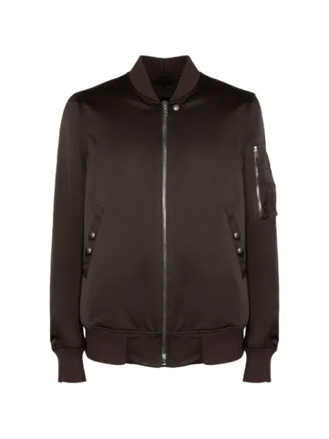 Rick Owens zip-up bomber jacket Brown RU01F2778THD