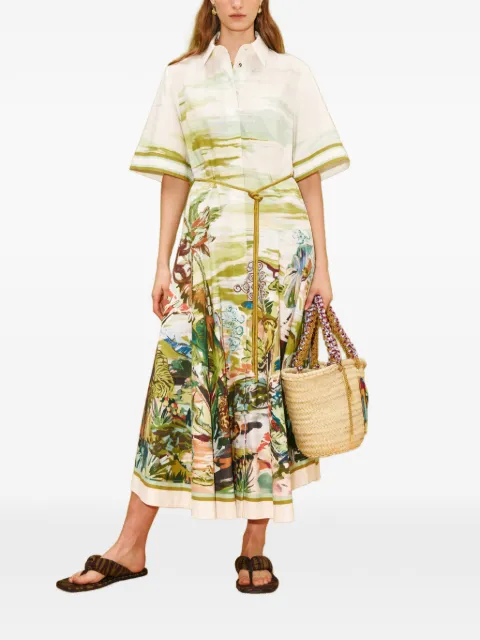 ALEMAIS Jungle Boogie midi dress Neutrals 6873D
