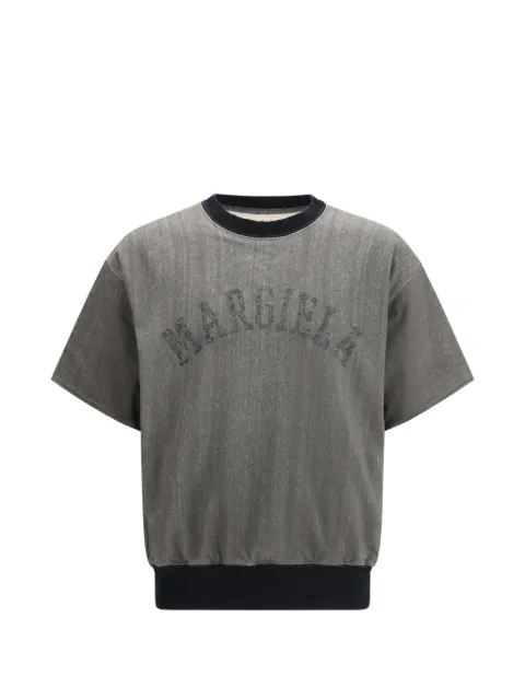 Maison Margiela logo-print short-sleeved sweatshirt Grey S50GU0248M20153