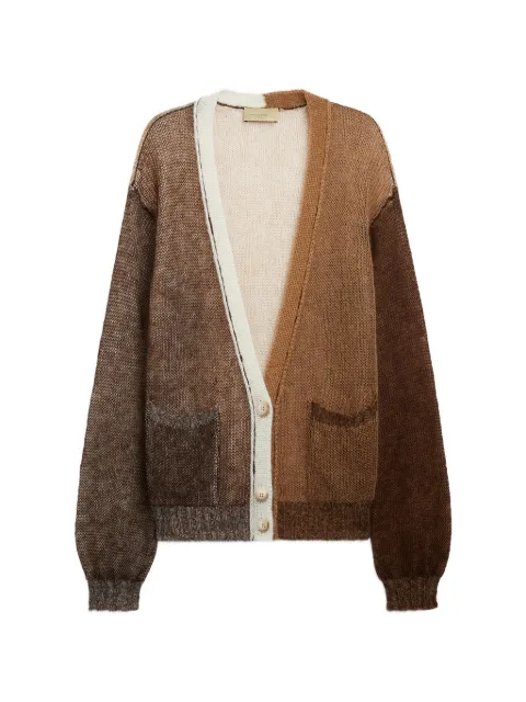 MOMONÌ Cheroke colour block cardigan Brown 265MMOKN013265MO41