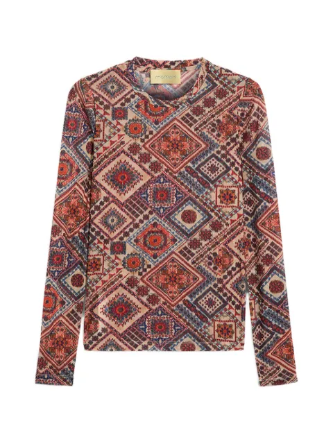 MOMONÌ Waina long-sleeves top Red 265MMOTS011265MO45