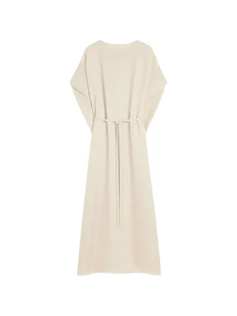 MOMONÌ Sakari cape-sleeves maxi dress Neutrals 265MMODR026265MO31
