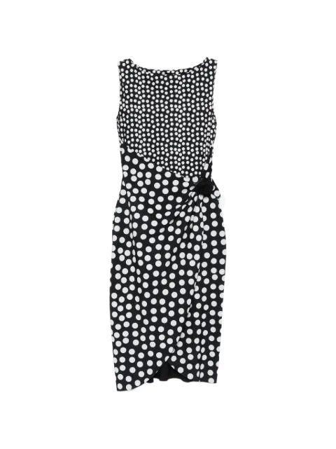 CHIARA BONI La Petite Robe polka dot flower midi dress Black ABGEKANSJERCF
