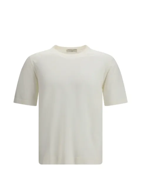 Piacenza Cashmere ribbed crewneck T-shirt White M1790001001