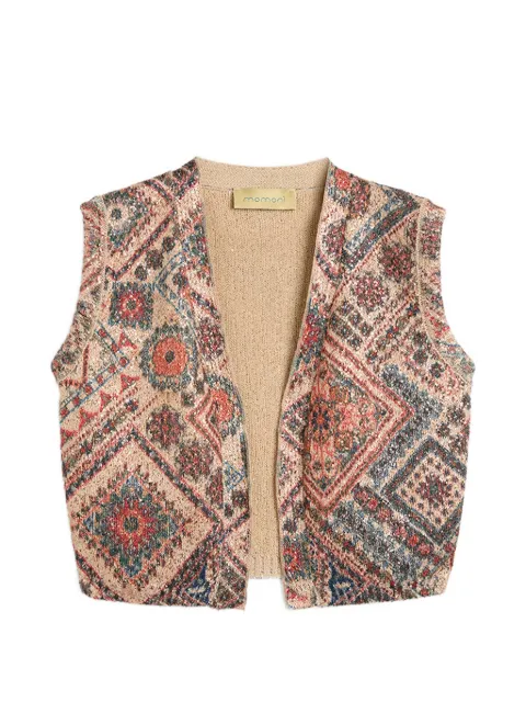 MOMONÌ Cerro sequin printed gilet Pink 265MMOKN018265MO43
