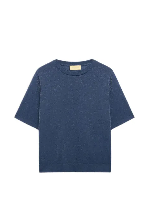 MOMONÌ Iora short-sleeves crew-neck T-shirt Blue 265MMOTS001265MO28