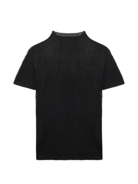MOMONÌ Mirada ribbed T-shirt Black 265MMOKN031265MO37
