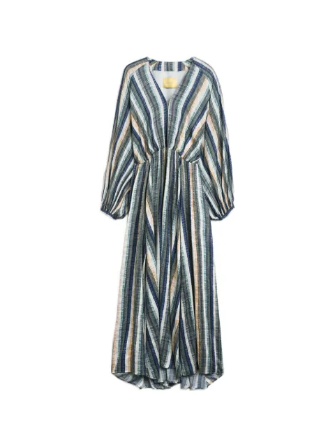 MOMONÌ Francisco V-neck maxi dress Blue 265MMODR010265MO20