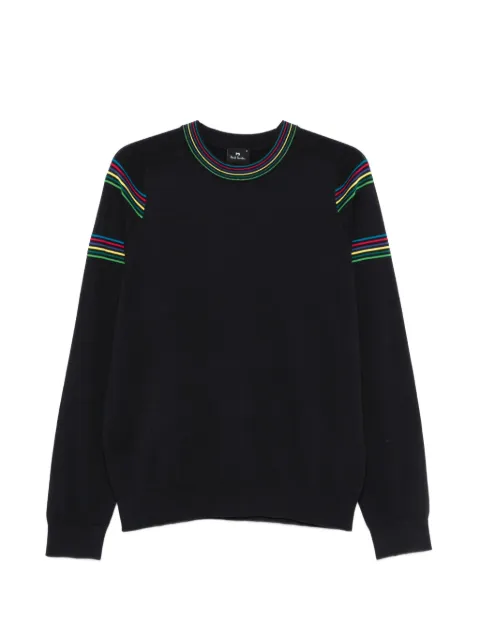 PS Paul Smith striped-trim sweater Black M2R830ZV22675