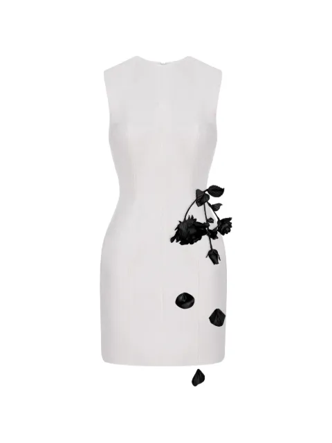 Cristina Savulescu The Coquette floral-appliqué mini dress White SSCS25DRS10WHITEB