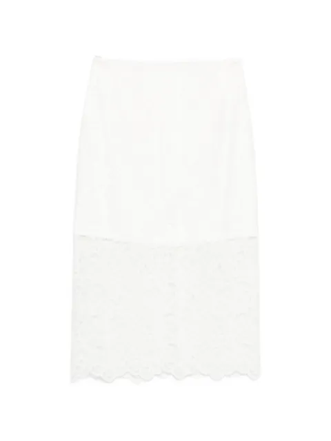 IMPERIAL lace midi skirt White GNP0LGQ