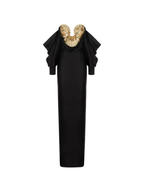 Cristina Savulescu The Warrior sequin-embellished maxi dress Black SSCS25DRS14BLK
