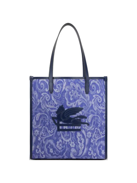 ETRO medium Love Trotter jacquard appliqué tote bag Purple WP1D0022AQ190