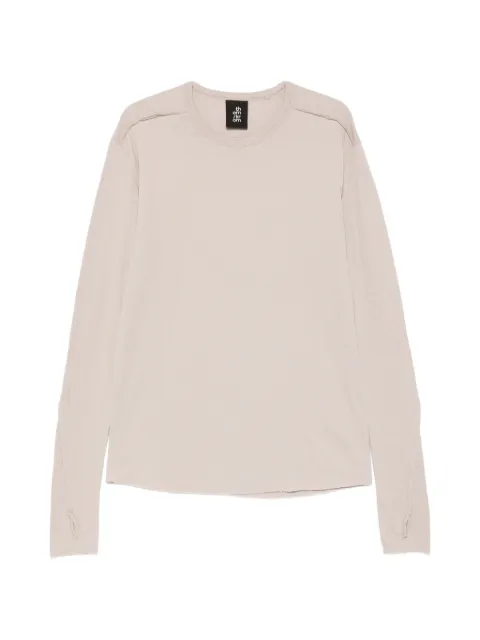 Thom Krom raw-cut long-sleeve T-shirt Neutrals MTS922