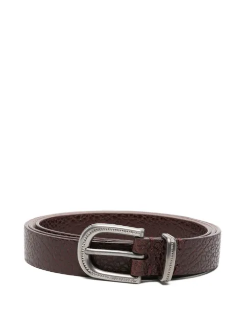 Brunello Cucinelli textured buckle belt Red M0JUMC295C4181