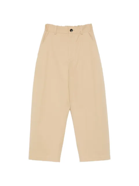 nicholson & nicholson elasticated cropped trousers Neutrals ECRUCHINO