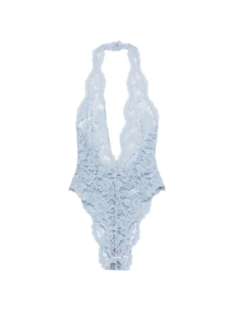 Rowen Rose lace halterneck bodysuit Blue RR459BL