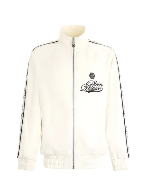 Philipp Plein signature zip tracksuit jacket Neutrals SAFCMJB3882PTE003N