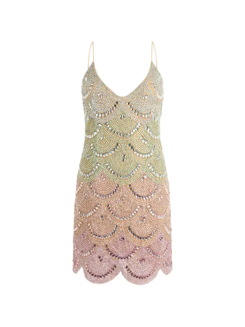 Philipp Plein mini dress multicolor waves Green PAFCWRG3599PTE003N