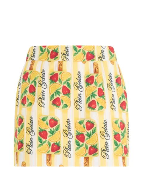 Philipp Plein mini skirt Plein Gelato Yellow PAFCWRV0686PTE003N