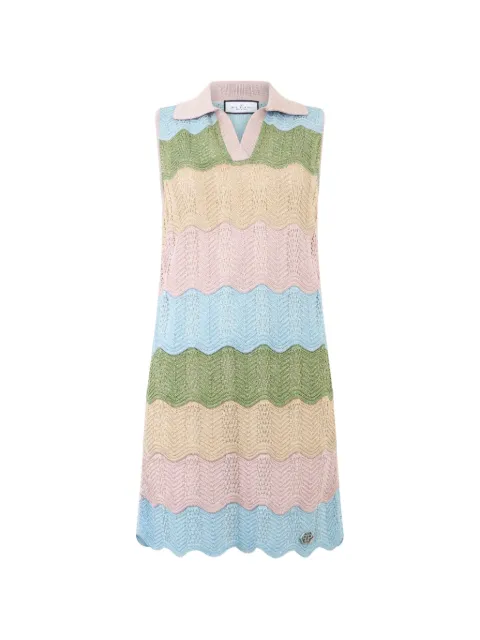 Philipp Plein polo neck mini dress color wave Pink PAFCWKG0446PKN002N
