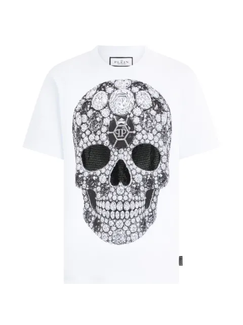 Philipp Plein round neck skull T-shirt White PAFCMTK9060PJY002N