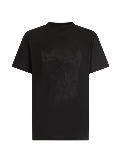 Philipp Plein round neck T-shirt jacquard Skull Black PAFCMTK9068PJY002N