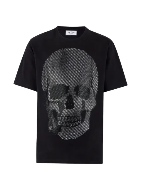 Philipp Plein round neck T-shirt skull stones Black PAFCMTK9067PJY002N