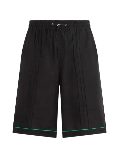 Philipp Plein linen drawstring shorts Plein tennis Black PAFCMRT1675PTE105N