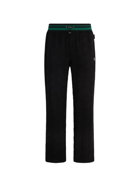 Philipp Plein jacquard monogram track pants Black PAFCMJT2835PTE003N