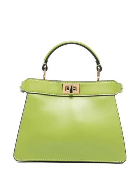 FENDI small Peekaboo ISeeU lock tote bag Green 8BN335AWQ0