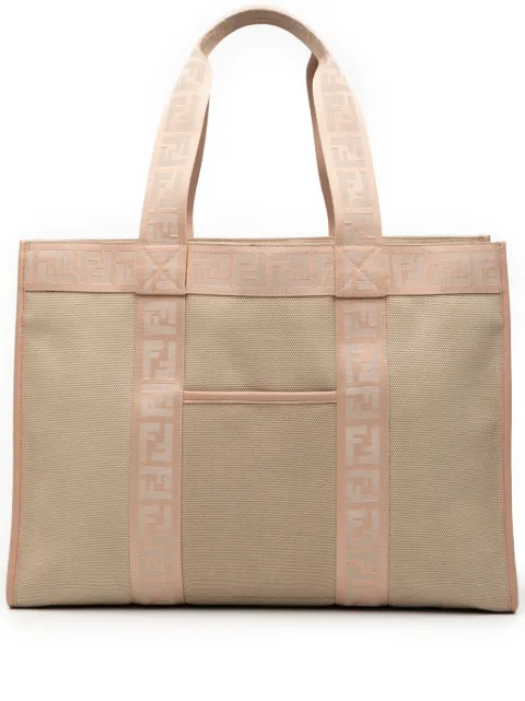 Fendi Pre-Owned 2010-2026 Zucca Trimmed Canvas tote bag Brown RXJKZSWY3NNJGB8Z