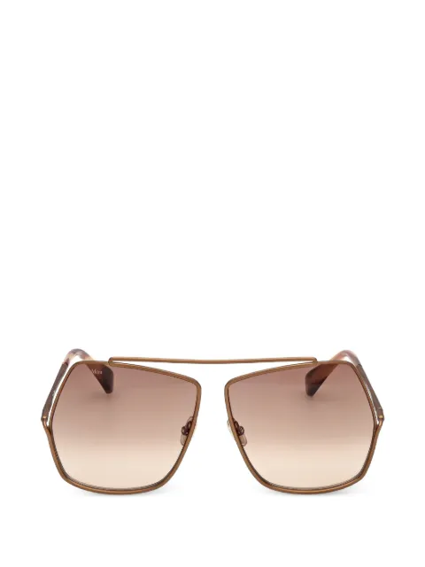 Max Mara Eyewear geometric-frame sunglasses Brown MM0006