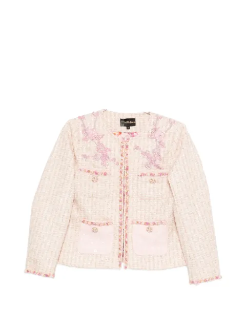 MINIME floral-embroidered pocket jacket Neutrals S26C508