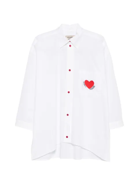 alessandro enriquez heart-embroidered shirt White S48POUPOP