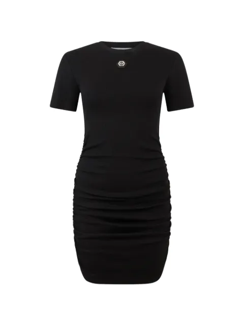 Philipp Plein ppen back mini T-shirt dress signature pendant Black PAFCWTG0689PJY002N