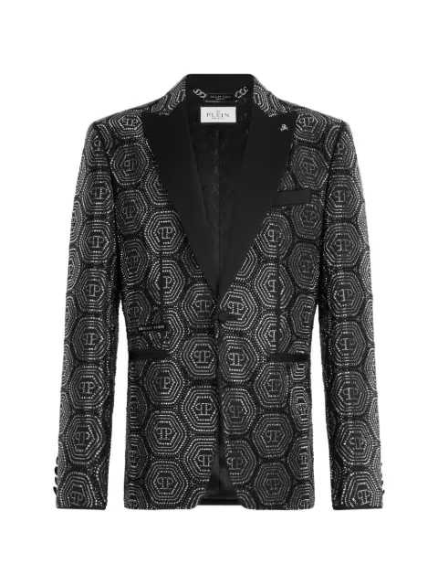 Philipp Plein lord fit blazer monogram Black PAFCMRF2150PTE022N