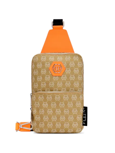 Philipp Plein cross body bag jacquard monogram Neutrals PAFAMBA1543PTE021N