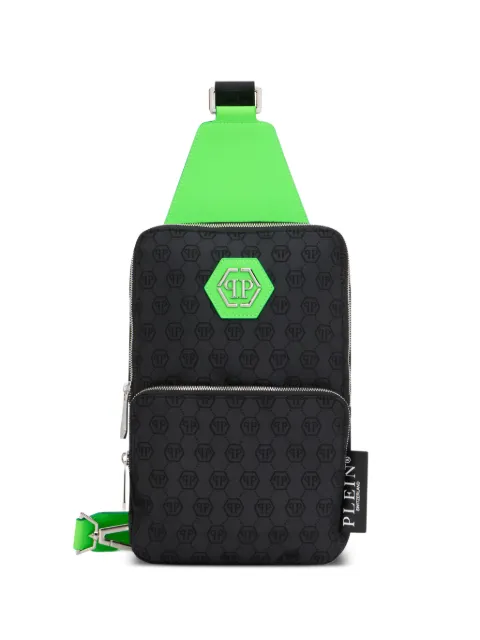Philipp Plein cross body bag jacquard monogram Black PAFAMBA1543PTE021N