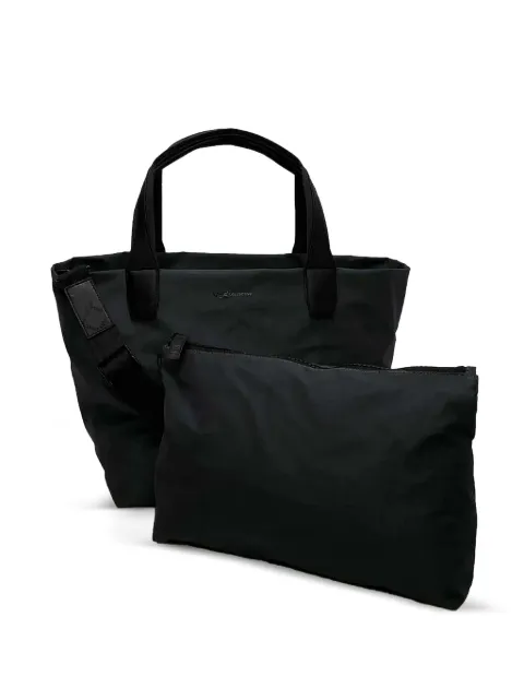 VeeCollective medium Porter Essence logo-plaque tote bag Black 141202433