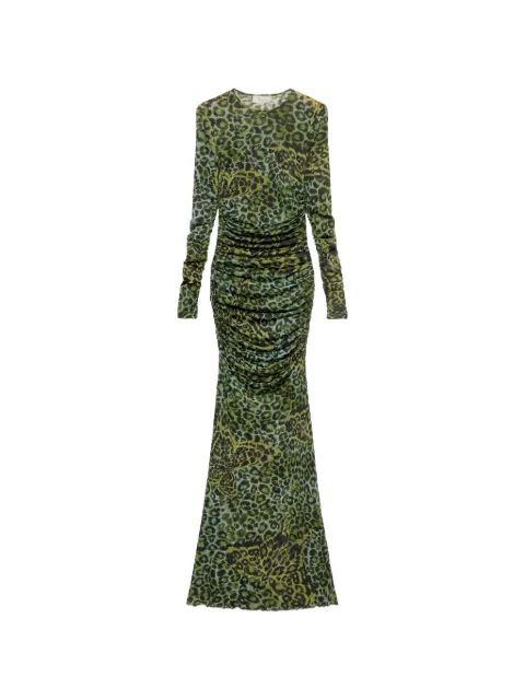 Blumarine long-sleeve ruched maxi dress Green 4A486A