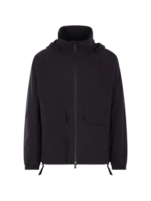 Laminar hooded front-pocket jacket Black GI00198UL111289300