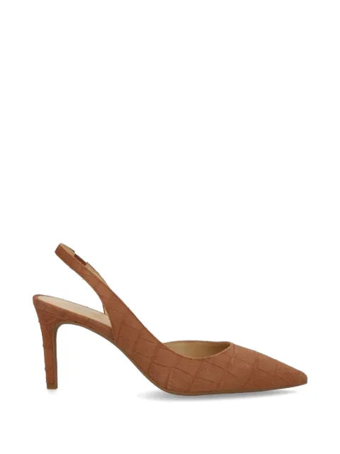 Michael Michael Kors Alina Flex slingback heeled leather pumps Brown 40S6HNMP3S230