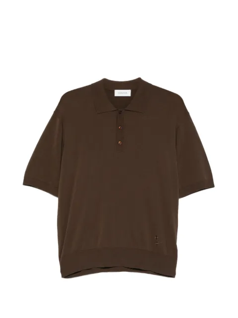 Laneus distressed polo shirt Brown S6LAMAKP015