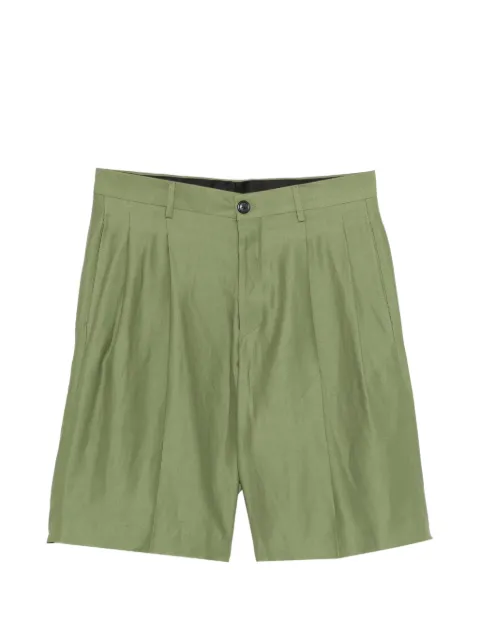 Laneus pleated shorts Green S6LAMASH090