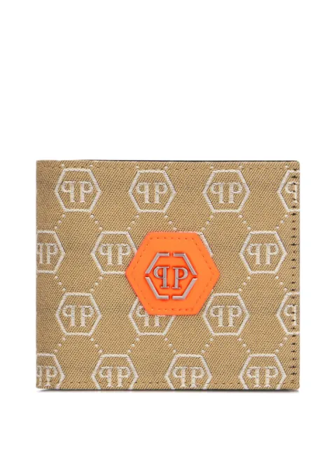 Philipp Plein french wallet jacquard monogram Neutrals PAFAMWE0074PTE003N